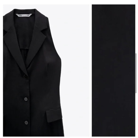 ZARA LINEN BUTTONS VEST DRESS OLD MONEY SMALL - Picture 3 of 3